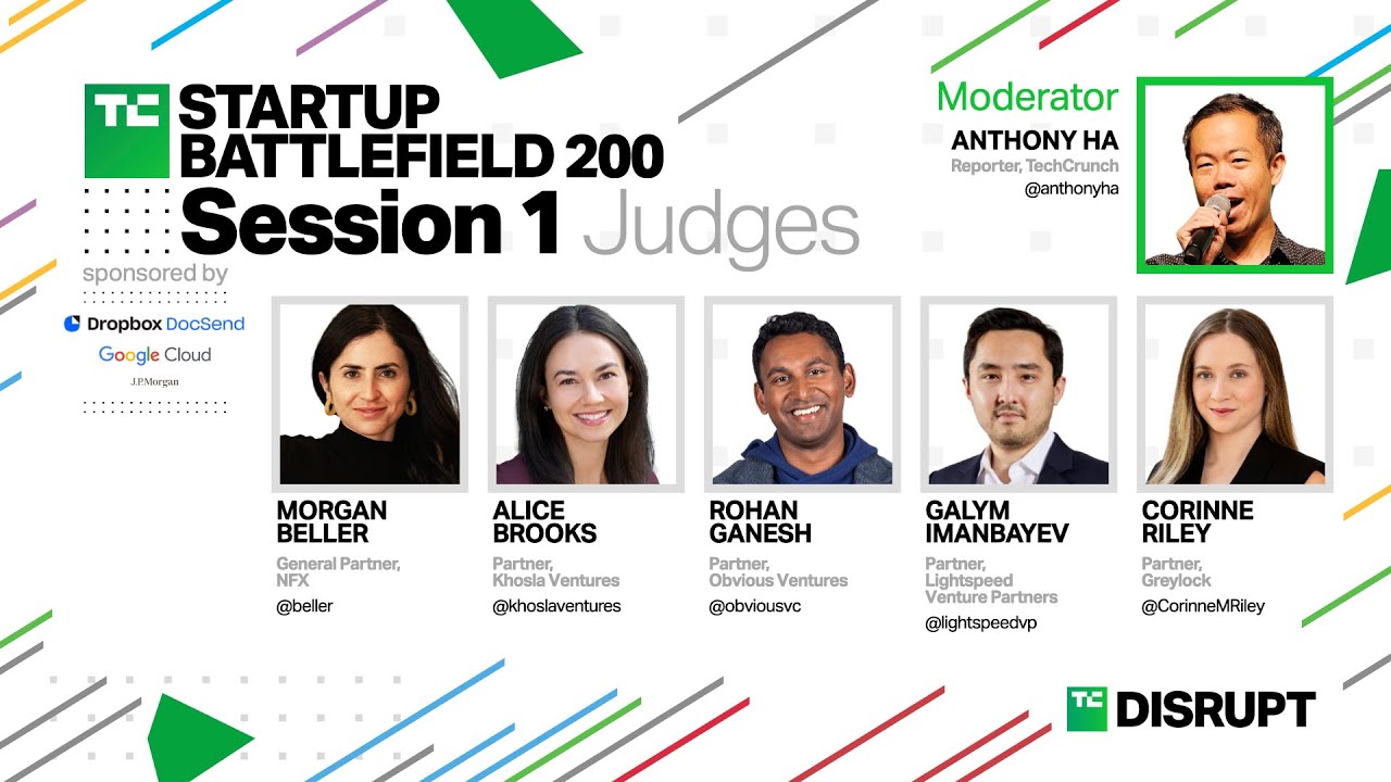 New video by TechCrunch: 2024 Startup Battlefield Top 20 Finalists: Session 1 | TechCrunch Disrupt 2024#Startup #Battlefield #Top #Finalists #Session #TechCrunch #Disrupt